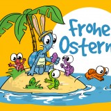 Lustige eCard zu Ostern: Schildkröte